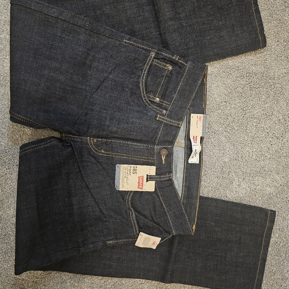 Boys Levi's 505 blue jeans size 16 Reg 28x28 straight leg regular fit